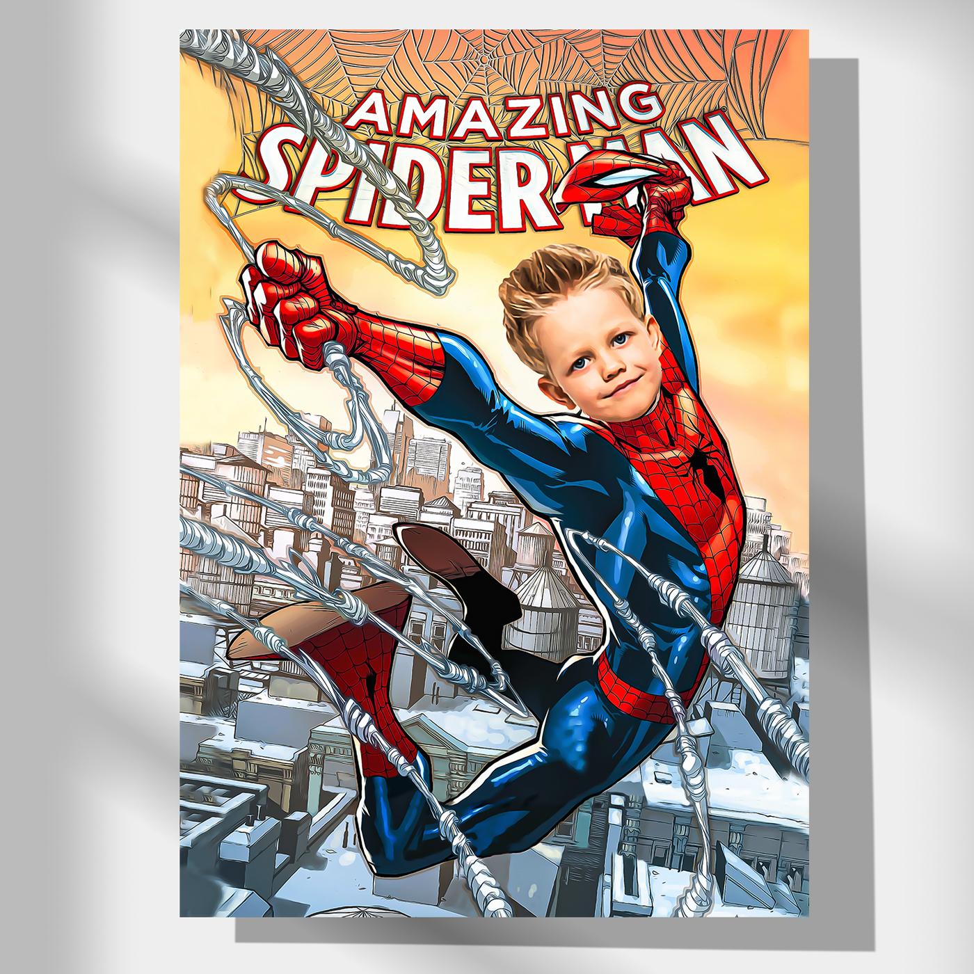 Spiderman Temalı Kişiye Özel Poster