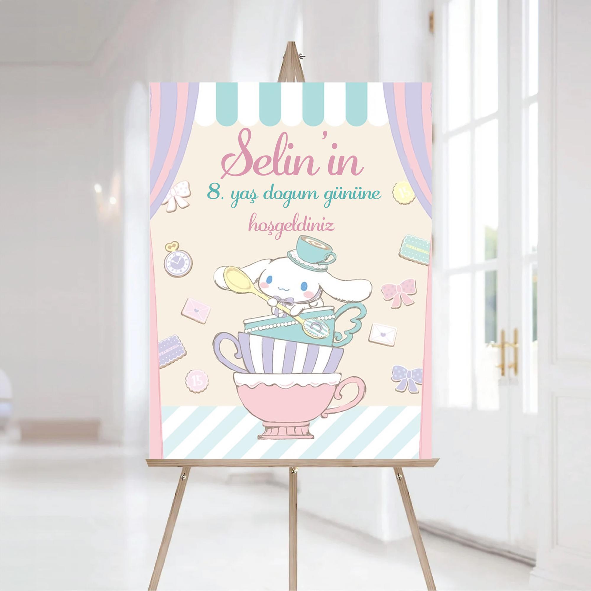 Cinnamoroll Karşılama Panosu Vinil Branda Afiş