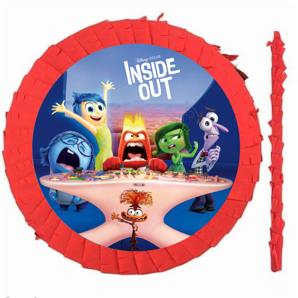 Inside Out Ters Yüz Konseptli Kırmızı Renk Pinyata