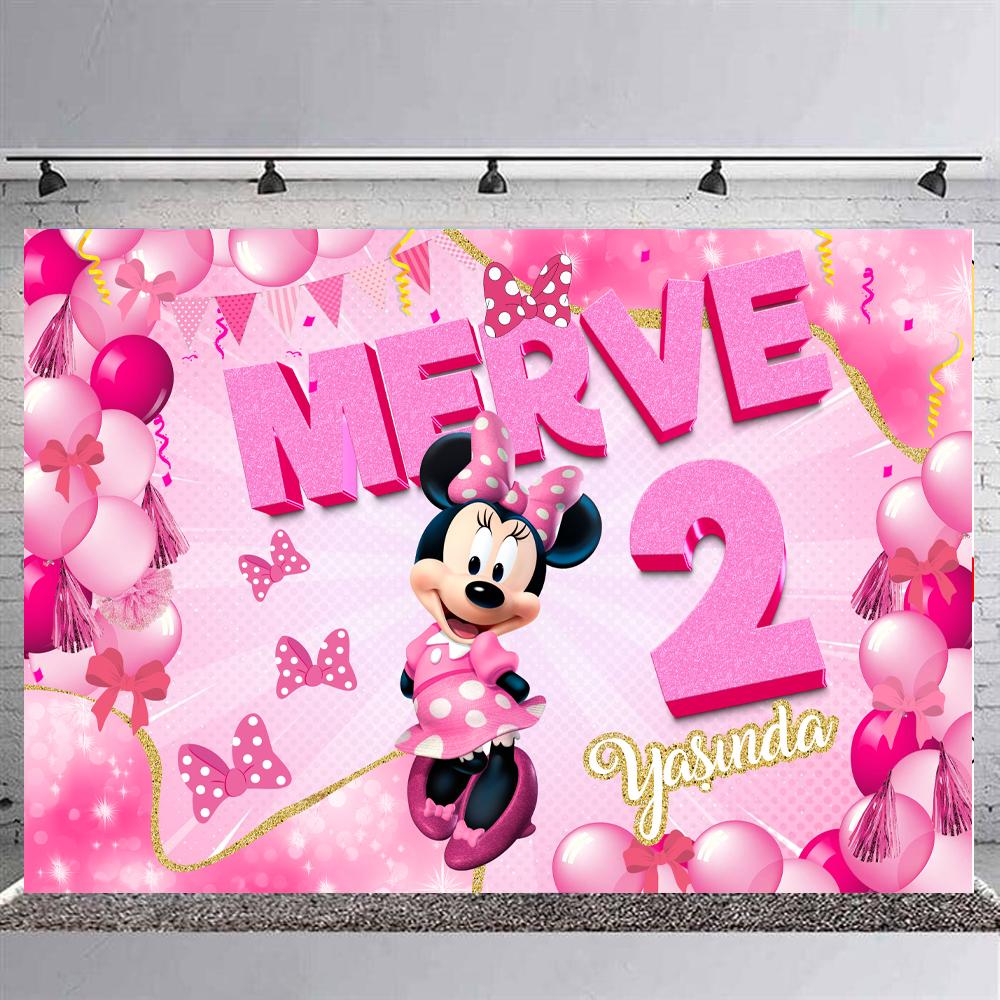 Minnie Mouse Temalı Kişiye Özel Afiş