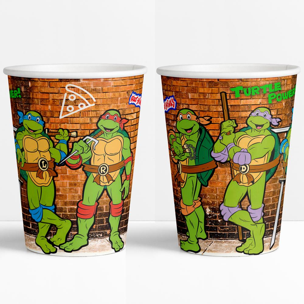 Ninja Turtles Temalı Bardak 8 Adet