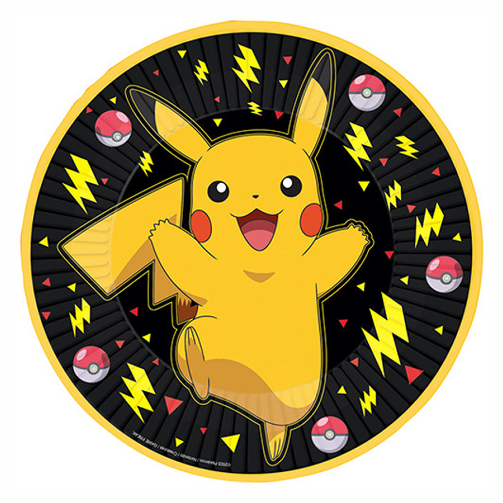 Pokemon Pikachu Temalı Karton Tabak 8’li