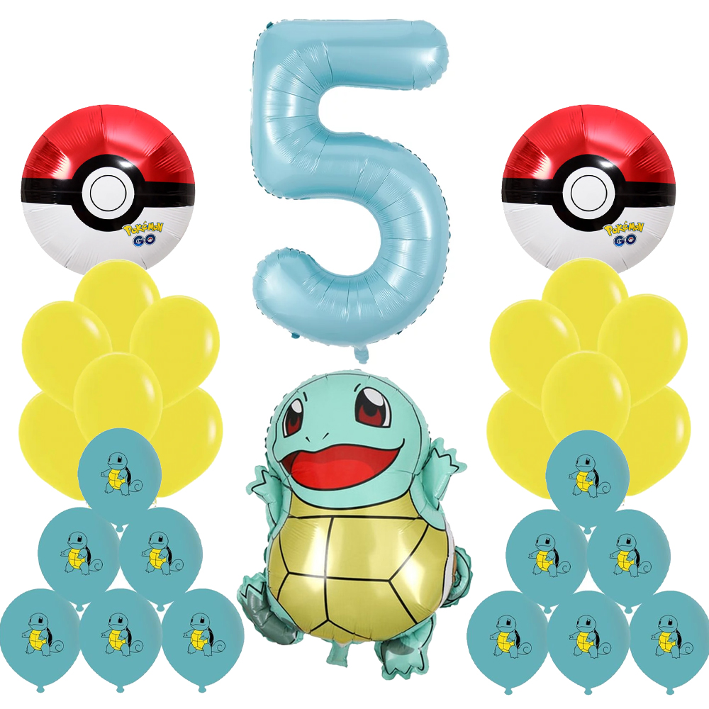 Pokemon Squirtle Temalı Doğum Günü Balon Seti