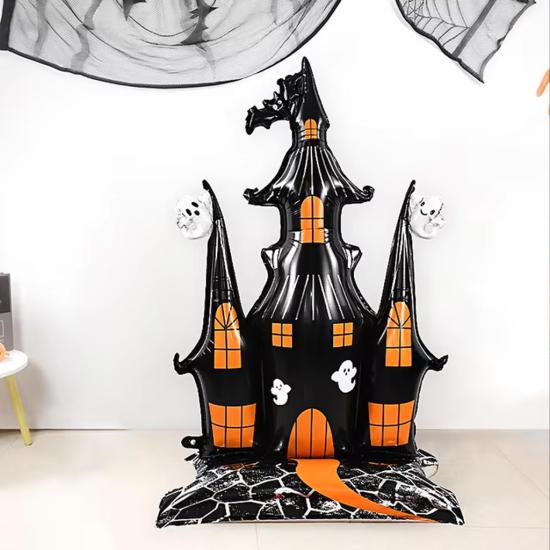 Ayaklı Halloween Şatosu Folyo Balon 150 cm