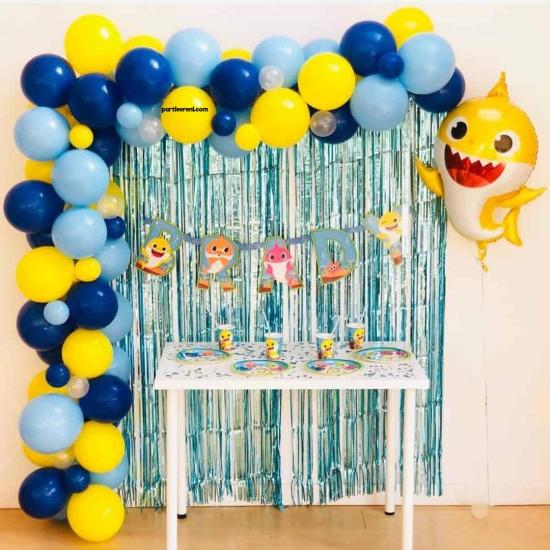 Baby Shark Konsepti Zincir Balon Seti