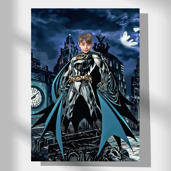 Batman Temalı Kişiye Özel Portre Poster