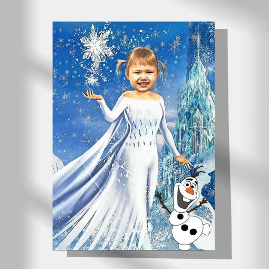 Frozen Elsa Temalı Kişiye Özel Poster