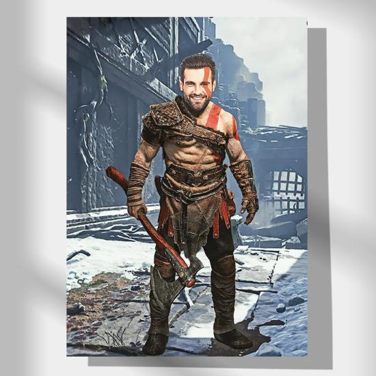 Kratos Temalı Kişiye Özel Poster