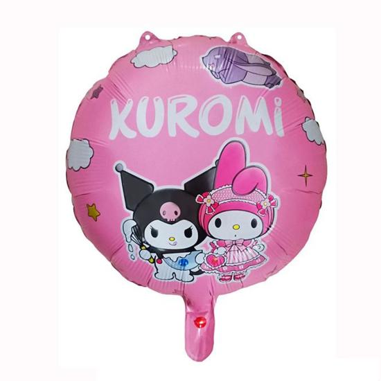 Kuromi Temalı Yuvarlak Folyo Balon