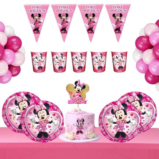 Minnie Mouse Konseptli Doğum günü Seti