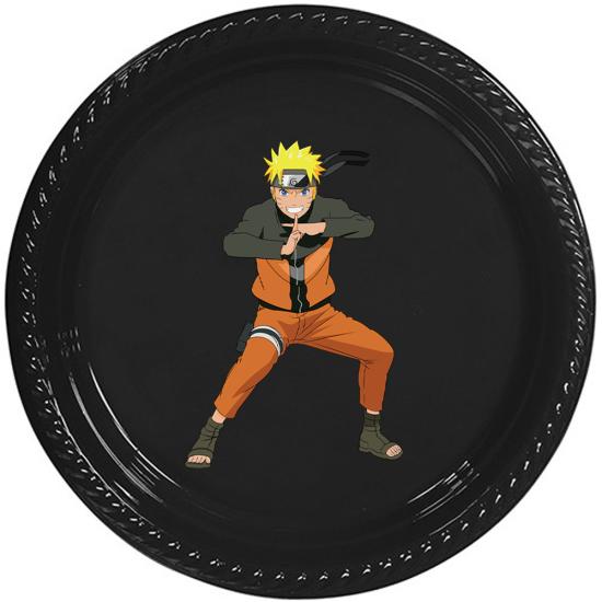Naruto Temalı Siyah Tabak 5’li