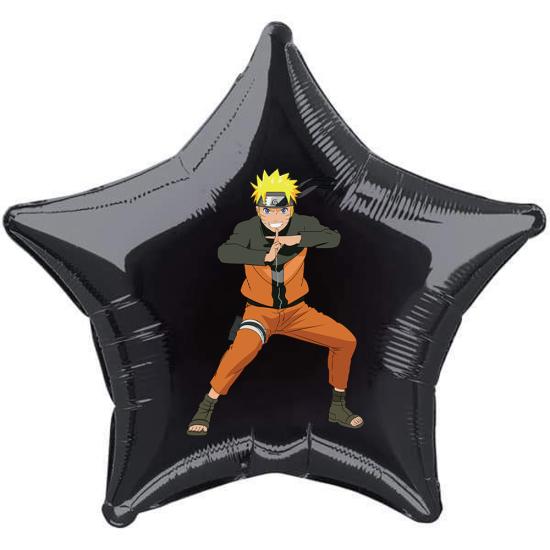 Naruto Etiketli Yıldız Folyo Balon