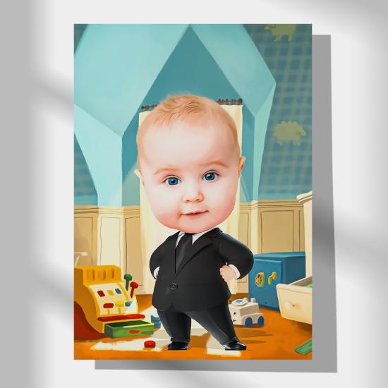 Patron Bebek Temalı Kişiye Özel Poster