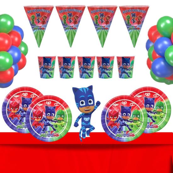 PJ Mask Konseptli Doğum Günü Seti 16 Kişilik