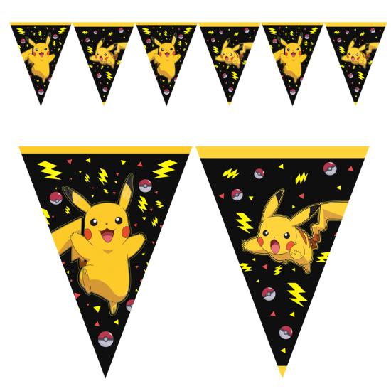 Pokemon Pikachu Temalı Mini Flama Bayrak