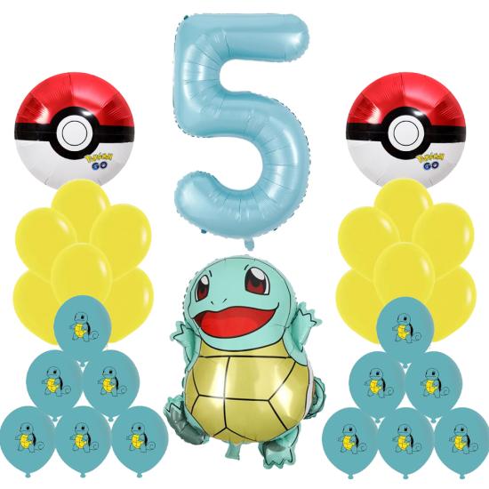 Pokemon Squirtle Temalı Doğum Günü Balon Seti