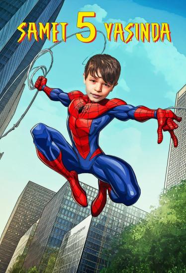 Spider-Man Konsepti Kişiye Özel Portre Afiş