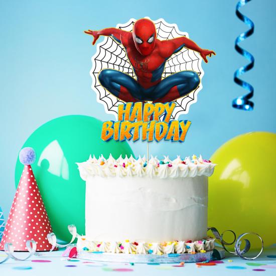 Spiderman Konseptli Doğum Günü Seti 8 Kişilik