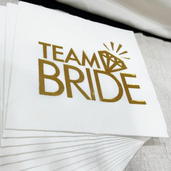 Team Bride Yazılı Gold Peçete