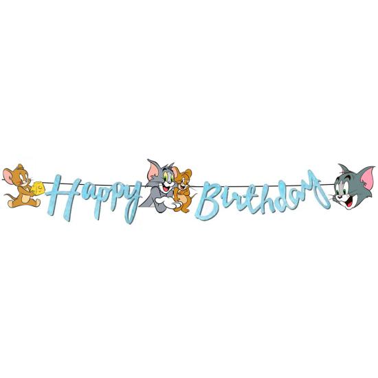 Tom ve Jerry Temalı Happy Birthday Banner