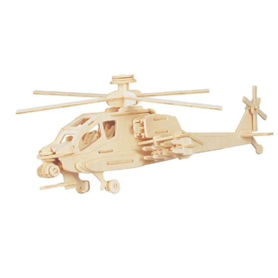 Woodcraft 3D Hediyelik 81 Parça Helikopter Puzzle 