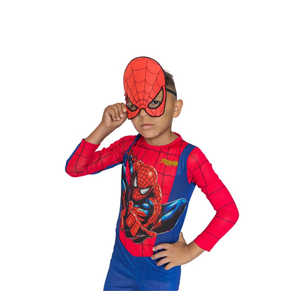 Spiderman Konseptli Maskeli Kostüm