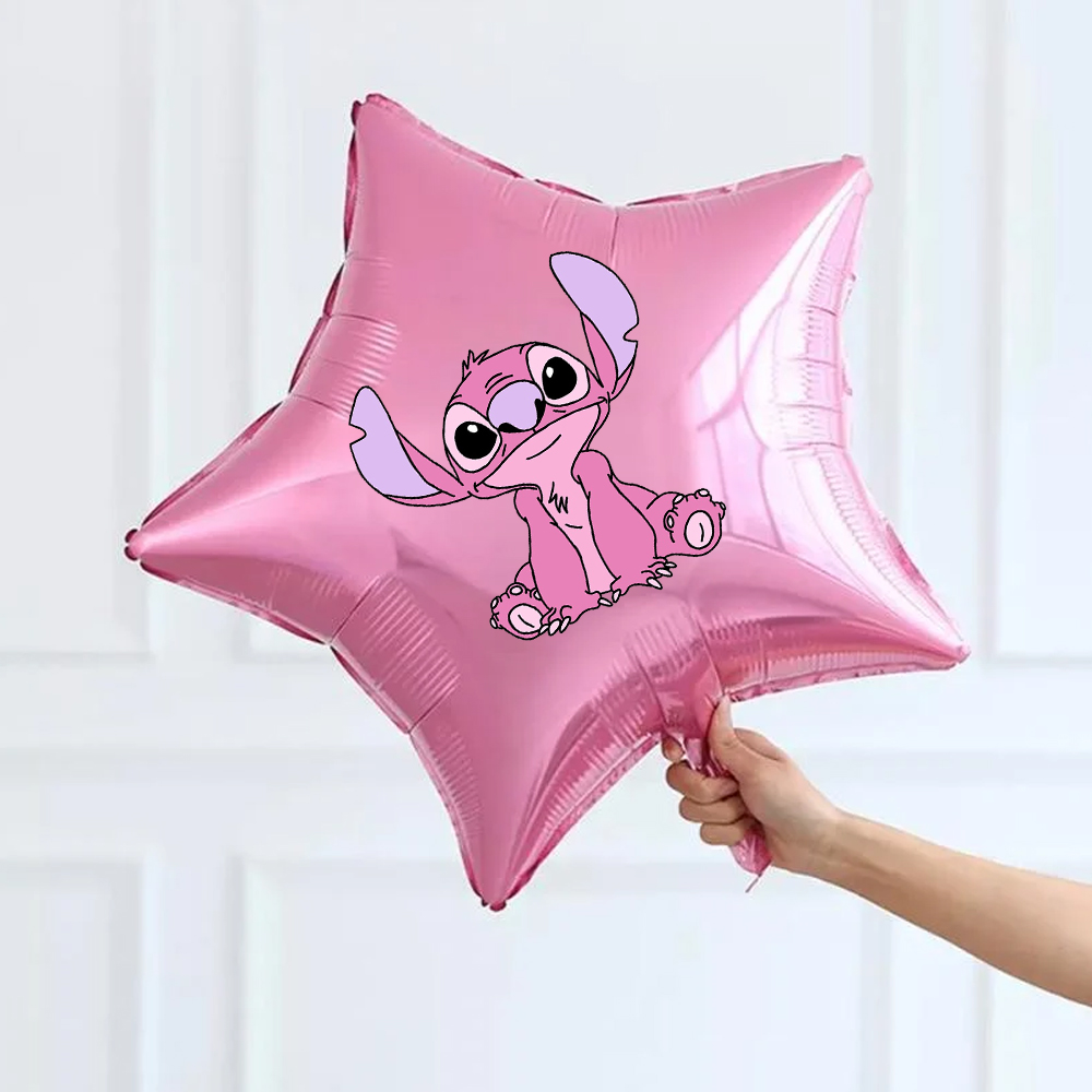 Pembe Stitch Etiketli Folyo Balon 40 cm