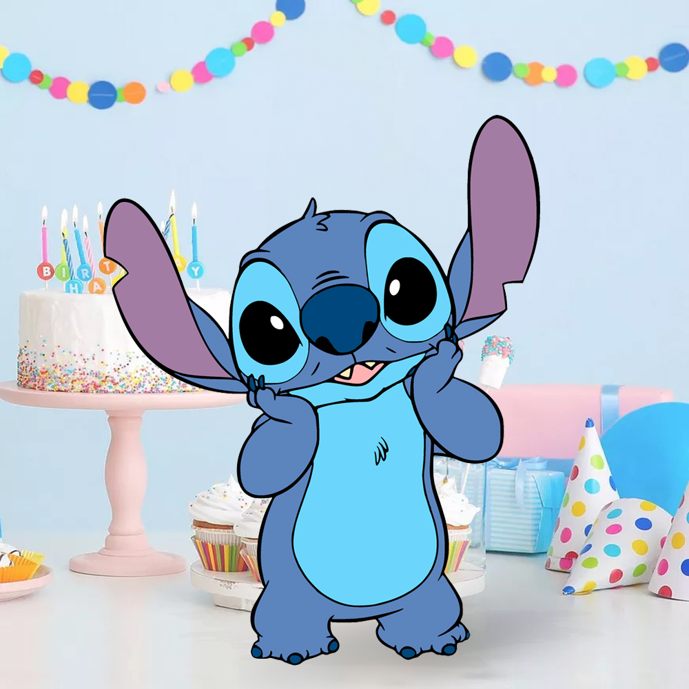 Stitch Temalı Ayaklı Dekor Pano 30 cm