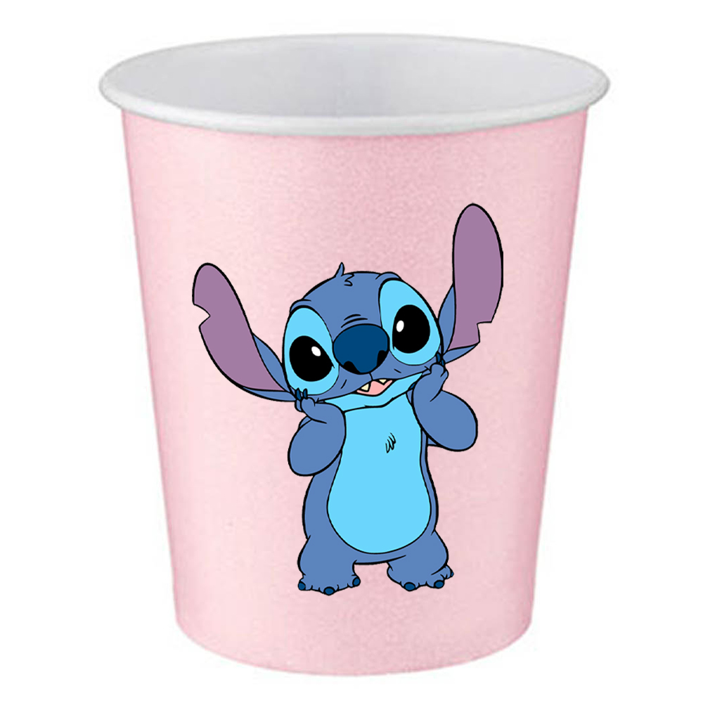 Stitch Temalı Pembe Bardak 5’li